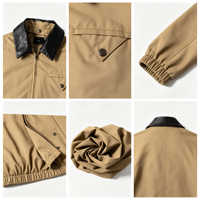 Blouson Bomber en Cuir PU SeedClub Black Label Hiver Col Montant Lettres Écologique Coton à Fibres Longues Teint en Fil 300 g/m²