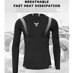 Sweat-shirt noir pour <span class=keywords><strong>moto</strong></span>, séchage rapide, léger et doux; chemises confortables pour le voyage ou les loisirs; hauts pour motards; ensembles de <span class=keywords><strong>sous</strong></span>-vêtements - Product Image 5