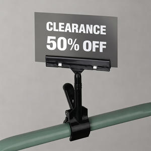 ที่ใส่ป้ายแบบหนีบ PVC ปรับได้ สำหรับโต๊ะร้านอาหาร ขาตั้งแสดงเมนูร้านกาแฟ - Product Image 4