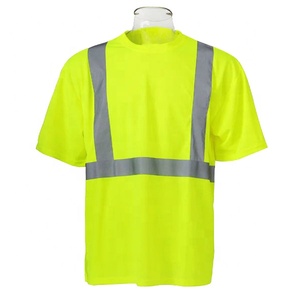 Men's <b>Hi</b> <b>Vis</b> High Visibility Reflective T <b>Shirt</b> Construction Safety Workwear Breathable Polyester Quick Dry Outdoor Industrial - Product Image 3