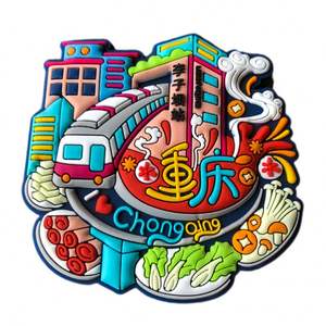 Cadeaux promotionnels, aimant de réfrigérateur de dessin animé, aimant de réfrigérateur 3D en PVC souple - Product Image 1