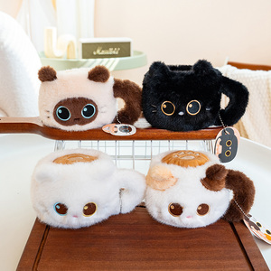 Venta al por mayor de fábrica OEM ODM: Monedero de felpa con forma de gato realista, mini bolso de animal de peluche suave para regalo infantil y decoración del hogar/nursery. - Product Image 3