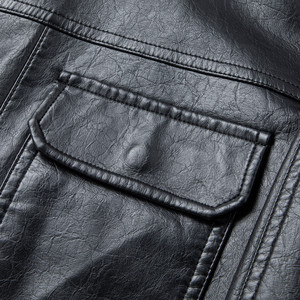 Giacca <span class=keywords><strong>di</strong></span> <span class=keywords><strong>pelle</strong></span> Casual da uomo <span class=keywords><strong>di</strong></span> alta qualità per la primavera e l'autunno antivento e leggera manica lunga giacca invernale-fornitura OEM - Product Image 3