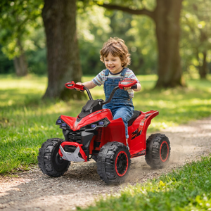 Cuatrimoto Eléctrica <span class=keywords><strong>para</strong></span> Niños de 12V con Baterí<span class=keywords><strong>a</strong></span>, Doble <span class=keywords><strong>Motor</strong></span>, Todoterreno, 4 Ruedas, Luces LED y Música - Product Image 3