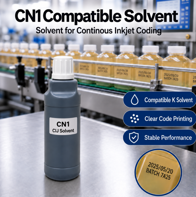 Compatible K CN1-Y Make-Up Solvent 1L for CCS-R Series CIJ Inkjet Printer for K Cij Printer