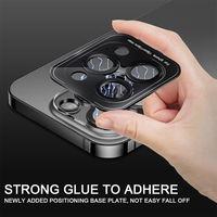 Protection d'écran d'objectif d'appareil photo de téléphone portable 3D incurvée 9H à couverture intégrale facile à installer pour iPhone 18 Pro 18 Pro Max
