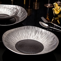 Assiette creuse en porcelaine de luxe légère de 8 à 12 pouces de qualité alimentaire va au lave-vaisselle bol à fruits/dessert pour hôtel/restaurant