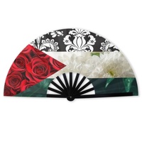 Nouvel éventail pliant palestinien 33 cm, grand format, portable, cadeaux de fête, vente en gros d'éventails pliants palestiniens