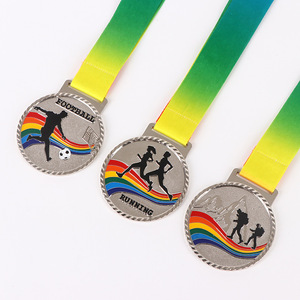 Médailles de natation personnalisées Dingchuang en alliage de zinc avec design arc-en-ciel pour événements sportifs - Product Image 2