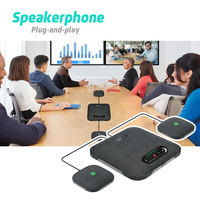 Micro haut-parleur de conférence sans fil avec prise de son à 360 ° et réduction du bruit Microphone de conférence BT