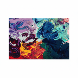 Modern Colorful Printed Canvas Artwork: Abstract Acrylic Design,<b>WRAPPED</b> CANVAS - Product Image 2