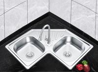 Évier de cuisine multifonctionnel en acier inoxydable 201/304/316 au design minimaliste, finition brossée mate personnalisée pour restaurant