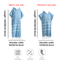 Quick Dry Antimicrobial Hypoallergenic Soft Eco-Friendly Antistatic All-Season Hooded Beach Robe 100% Cotton Turkish Towel