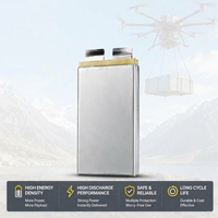 Batterie de drone FPV UAV semi-solide 3,7 V LFP à décharge élevée, cellule en pochette 20 Ah 20000 mAh 320 Wh/kg 7C, avec 800 cycles de charge