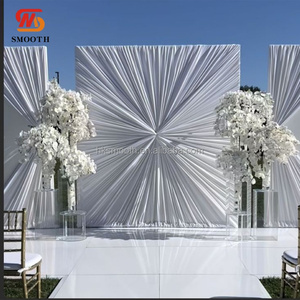Event luxurious Portable Round White Metal Arch <b>Backdrop</b> With Fabric Cover DIY <b>backdrop</b> for Wedding Stage <b>Backdrop</b> Decoration - Product Image 6
