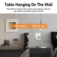 Téléphone fixe basique personnalisé en usine, clavier en silicone de haute qualité, téléphone filaire avec fonction de recomposition pour la maison, l'hôtel, le bureau
