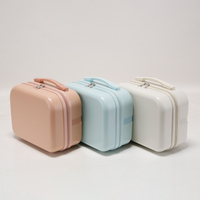 Sac de maquillage personnalisable, écologique, durable, résistant à l'eau, 14 pouces, fermeture à glissière, poignée souple, trousse de maquillage de voyage