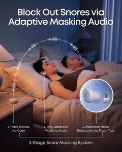 หูฟังไร้สาย Sleep A30 รุ่น BT 5.4 -30dB ANC พร้อมไฟ LED แสดงสถานะ แบตเตอรี่ 800mAh แบบใส่ในหู ควบคุมด้วยระบบสัมผัส เล่นได้นานกว่า 20 ชั่วโมง - Product Image 5