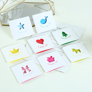 Tarjeta de felicitación de corazón rectangular cuadrada blanca barata, los mejores deseos festivos, mensajes sinceros, te extraño, no te olvides de mí, gracias - Product Image 5