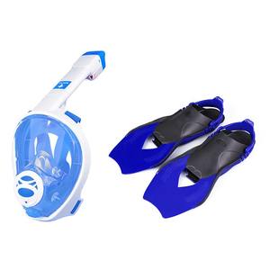 Swim Snorkel Máscara de respiración de cara completa Máscara DE BUCEO antiniebla <span class=keywords><strong>Aletas</strong></span> DE BUCEO cortas ajustables para niños - Product Image 2