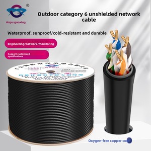 高品質工場カスタム耐候性23/24AWG防水<span class=keywords><strong>Cat6</strong></span>ケーブル高速<span class=keywords><strong>Cat6</strong></span>屋外UTP - Product Image 6