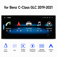 Système Linux 12,3 pouces avec CarPlay sans fil et Android Auto pour Mercedes-Benz Classe C GLC W205 X253 2019-2021, écran tactile de navigation