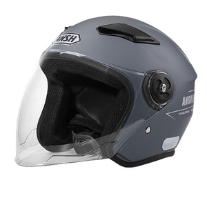 Nouveau casque de moto demi-face classique rétro 3/4 en ABS avec double visière, fermeture modulaire, toutes saisons, pour adultes, modèle HXC-106, homologué DOT - Product Image 4
