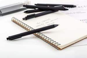 Bolígrafos de gel retráctiles KACO Soft Touch de 0.5 mm con punta fina (color negro, paquete de 10 con tinta negra) 10 piezas por caja Uso en oficina y escuela - Product Image 6