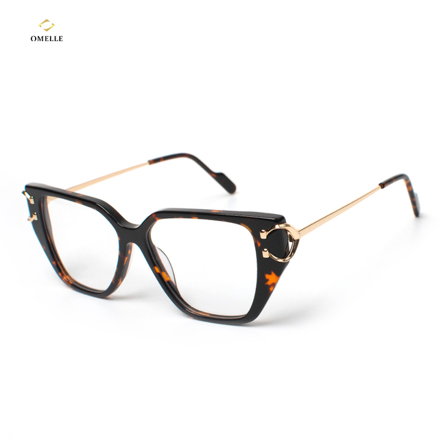 Eco-Friendly Acetate Optical Frames with Metal Temples- Rich Layered Colors, Lightweight & Comfortable Unisex Design
