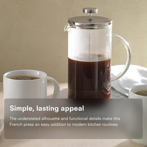 Cafetière à piston en plastique noir avec filtre, pichet à lait chaud de 600 ml avec couvercle pour le camping - Product Image 3