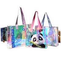 Sac fourre-tout tendance en PVC, grand format, coloré, motif dessin animé, personnalisé, pour accessoires vestimentaires, modèle LJ-005