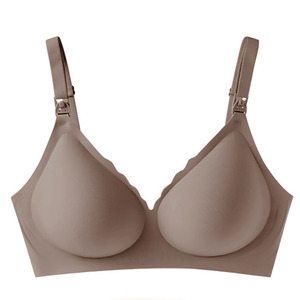 1270 pas cher prix gelée rayures maternité et allaitement soutiens-gorge col en V profond soutien doux soutien-gorge de couchage sans trace pour femme <span class=keywords><strong>enceinte</strong></span> - Product Image 3