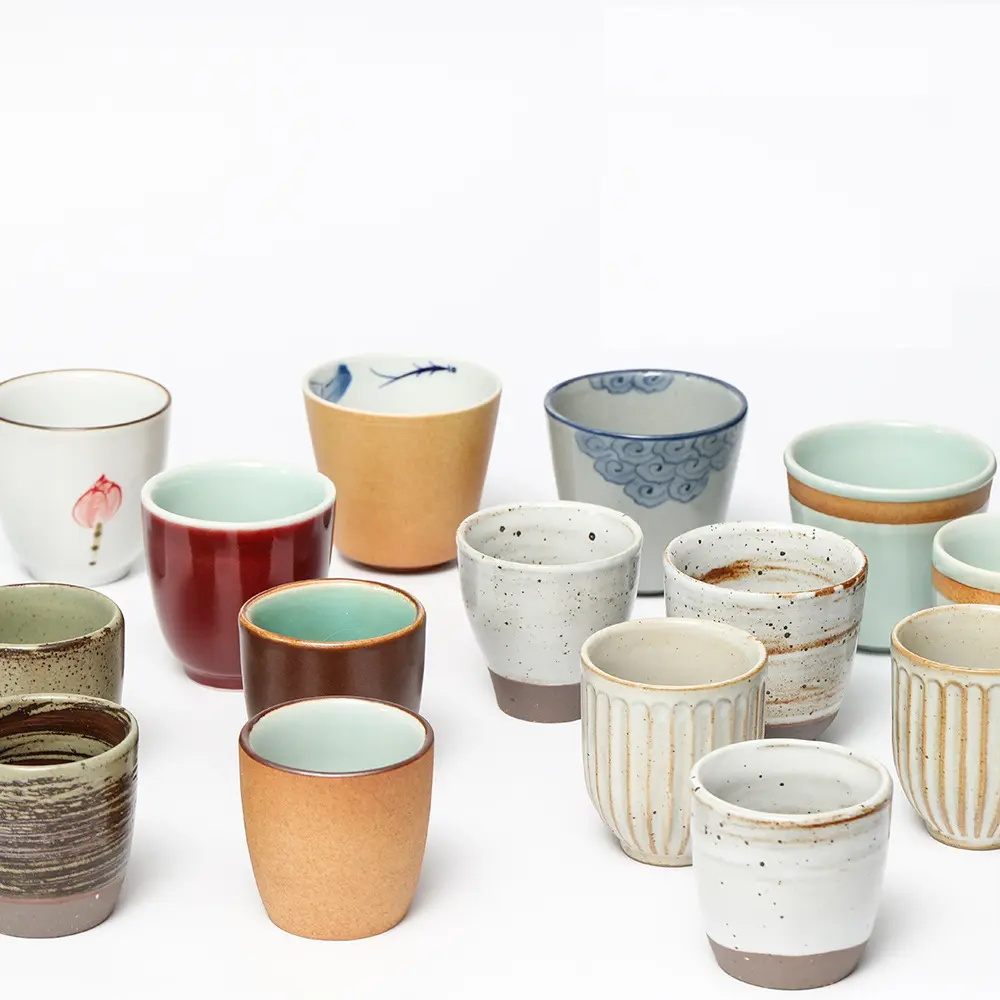 Оптовая продажа 2022, Керамическая Современная кофейная чашка без ручки, антикварная японская керамическая чайная чашка, чашки