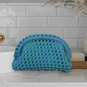 Custom Handmade Eco-Friendly Lightweight Crochet Clutch Cosmetic Bag Autumn Winter Women's Makeup Organizer Travel <b>Storage</b> - Product Image 3