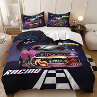 Housse de couette 3D Sports Car Design tendance Housse de couette personnalisée Ensemble de literie 3 pièces