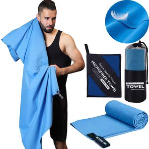 Serviette de voyage légère en microfibre douce, ultra absorbante, séchage rapide, sans sable, pour la gym, le sport, le camping, le yoga, la plage et la douche - Product Image 1
