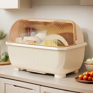 Caja <span class=keywords><strong>de</strong></span> almacenamiento <span class=keywords><strong>de</strong></span> vajilla multifuncional para el hogar, organizador <span class=keywords><strong>de</strong></span> cocina ABS, tapa a prueba <span class=keywords><strong>de</strong></span> polvo, <span class=keywords><strong>escurridor</strong></span> <span class=keywords><strong>de</strong></span> <span class=keywords><strong>platos</strong></span>, armario <span class=keywords><strong>de</strong></span> drenaje <span class=keywords><strong>de</strong></span> cocina - Product Image 4