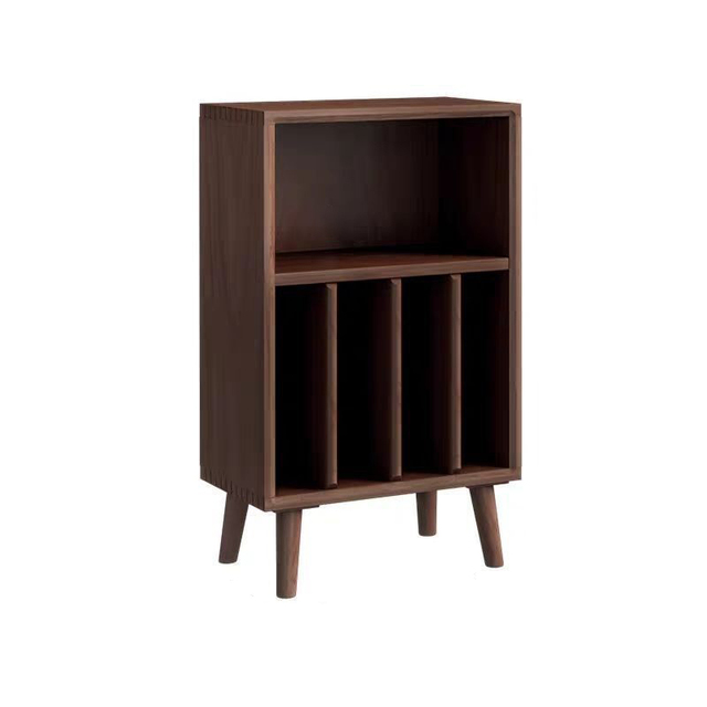 Customized Contemporary Wooden Vinyl Record Storage Cabinet Simple Shelving Home Furniture File Organization CD Rack Kitchen