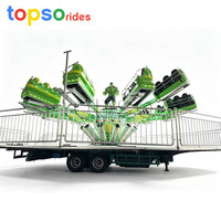 Manèges de fête foraine XXL Hulk Saltamontes Crazy Jumping Grasshopper montés sur remorque