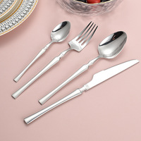 Ensemble de couverts en acier inoxydable 304 Slim Waist, couteau, fourchette, cuillère à soupe, cuillères à dessert et à café pour usage domestique, design minimaliste