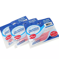 Sac d'emballage en plastique souple refermable à fermeture éclair, conçu sur mesure pour leurres de pêche, avec impression en héliogravure sur 3 côtés, pour hameçons, accessoires de pêche et appâts.