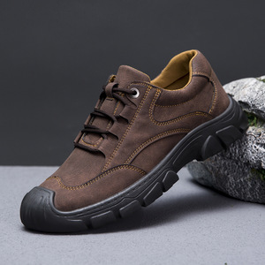 Chaussures de randonnée en montagne pour hommes, tendance été, en cuir véritable imperméable, de haute qualité, avec logo personnalisé, fourniture directe d'usine - Product Image 4