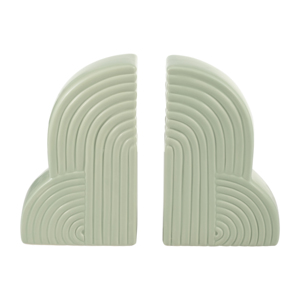 Fermalibri in Ceramica Moderni a Forma di Arco 10 Pollici Decorativi per Casa e Ufficio Eleganti e Durevoli - Product Image 1