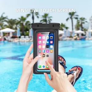 New Style Floating Tpu Mobile Phone Bag Case IPX8 Cell Phone Dry Bag 7.5inch Waterproof Phone Pouch