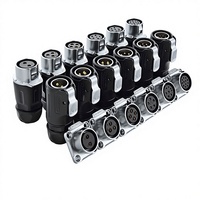 Conector de Alimentación y Señal Industrial de Aviación LP20 Impermeable IP67, Macho y Hembra, de 2, 3, 4, 5 y 12 Núcleos, para Pantallas LED Exteriores