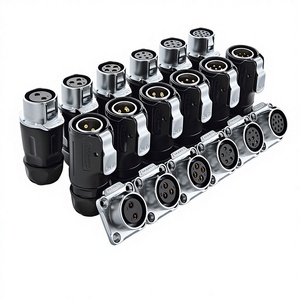 Connecteur d'alimentation et de signalisation industriel <span class=keywords><strong>étanche</strong></span> IP67 LP20, mâle-femelle, 2, 3, 4, 5, 12 broches, pour écran LED extérieur - Product Image 1