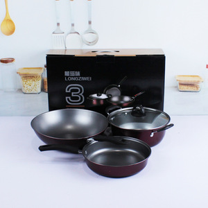 Sartén de Acero Inoxidable SS304 al por Mayor, Juego de Utensilios de <span class=keywords><strong>Cocina</strong></span> con Tapa de Vidrio, Compatible con <span class=keywords><strong>Inducción</strong></span>, para Uso en Cocinas de Hotel - Product Image 2