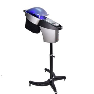 Hair Steamer Salon Micro <span class=keywords><strong>Mister</strong></span> Hair Tratamiento del cuero cabelludo Tinte Perm <span class=keywords><strong>Barber</strong></span> <span class=keywords><strong>Shop</strong></span> Red Blue Light para cabello negro Natural con ruedas - Product Image 2