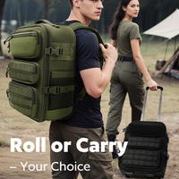 Sac à dos tactique personnalisable pour ordinateur portable avec doublure en polyester imperméable, capacité de 36 à 55 L, pour les voyages en plein air et le camping