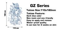 Autocollants de tatouage temporaires à base de plantes pour la moitié du bras, motifs Dragon, Renard, Tigre, pour la taille, l'abdomen, la poitrine, tatouages sexy et écologiques